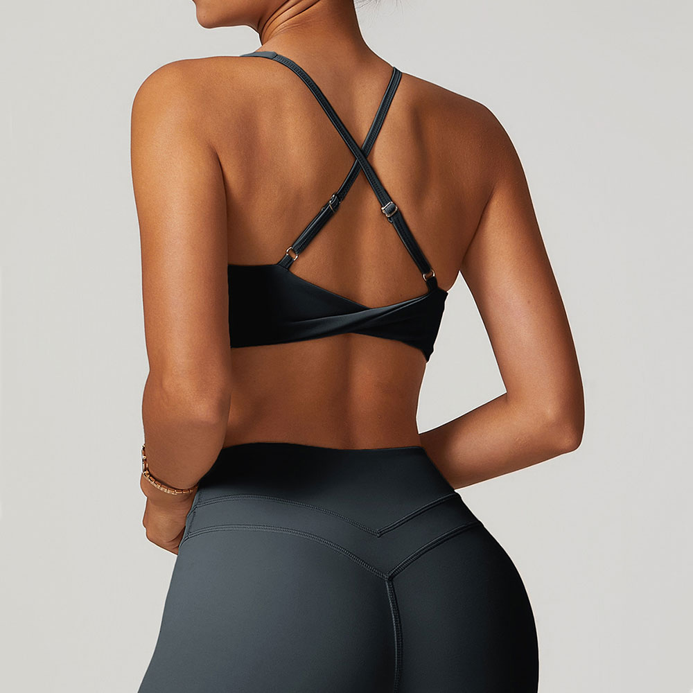 JUREN Sports Bra Women Fitness - Plunge Bra Push Up review and price